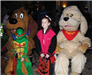 Mascot Dogs Sitting With Children
