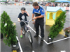 Officers Talk With Child About Bike Safety