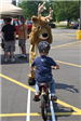 Moose Mascot Cheers on Children