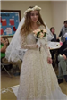 girl modeling wedding dress