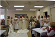 Girls and flower girls in their wedding dresses