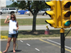 Volunteer Operates Traffic Light