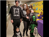 skeleton family Halloween in the Park