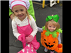 Two little girls in costumes