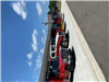 Fire Trucks Stationed Along Sunset Drive at the Safety Center Facility Dedication - June 22, 2025