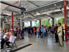 Residents Gathered in the Fire Dept. Apparatus Bay for the Safety Center Facility Dedication Ceremony - June 22, 2025