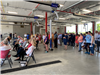 Residents Gathered in the Fire Dept. Apparatus Bay for the Safety Center Facility Dedication Ceremony - June 22, 2025