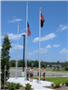 Boy Scout Troop 382 Raising the American Flag at the Safety Center Facility Dedication - June 22, 2025