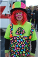 Woman in Clown Costume