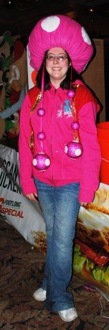 Volunteer in Mario Character Costume