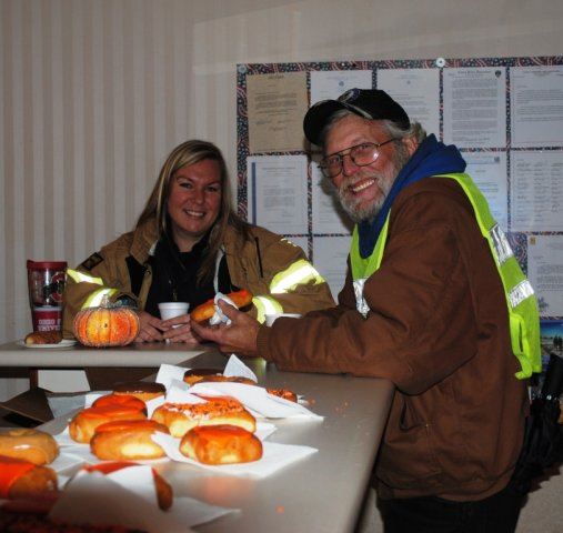 Volunteers at Doughnut Area