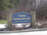 Copley Community Park Sign