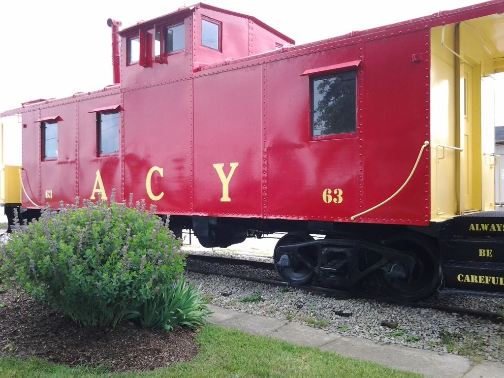 Caboose of Copley Train at Historical Society Building
