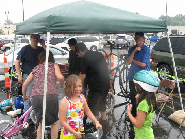 Community Members Gather For Bike Inspections