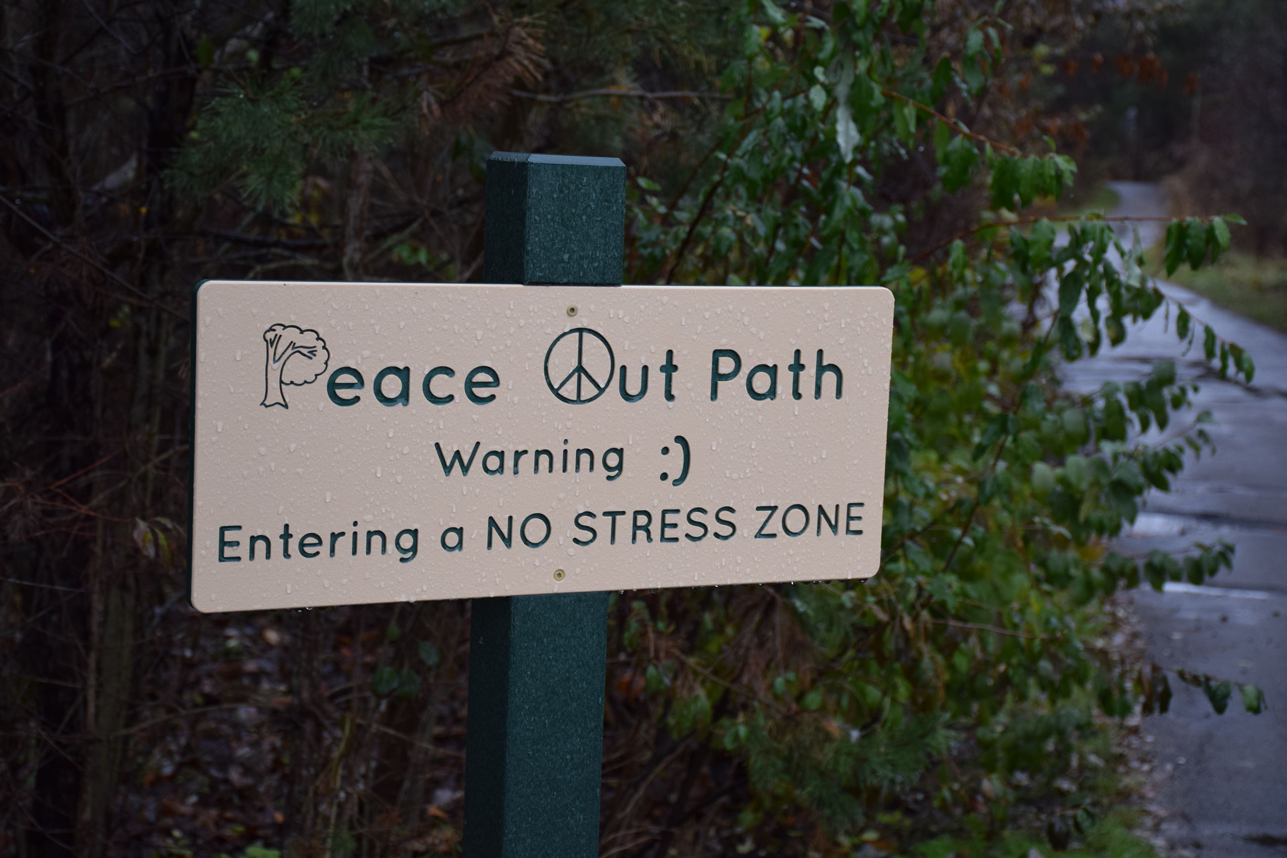 Peace Out Path Sign