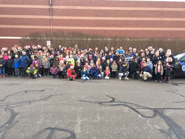 Big group of Officers and Children
