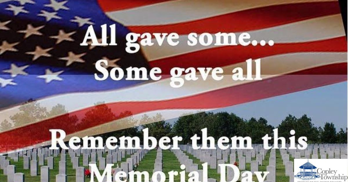 Memorial Day 2021 image of cemetery with flags