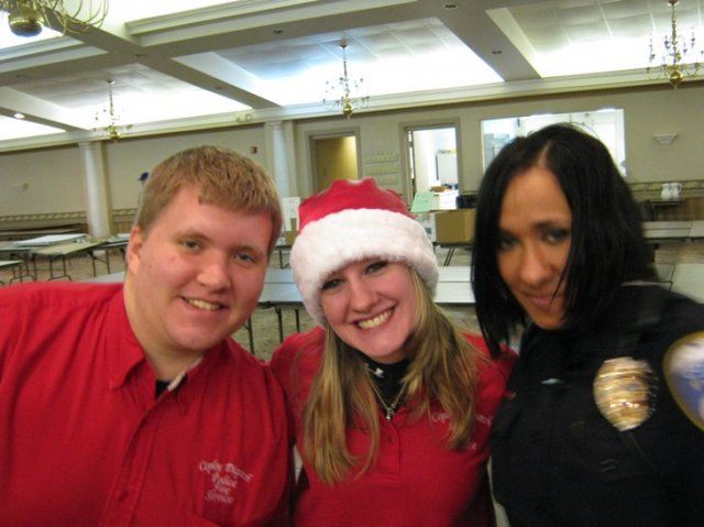 Officers and Volunteers Smile Together