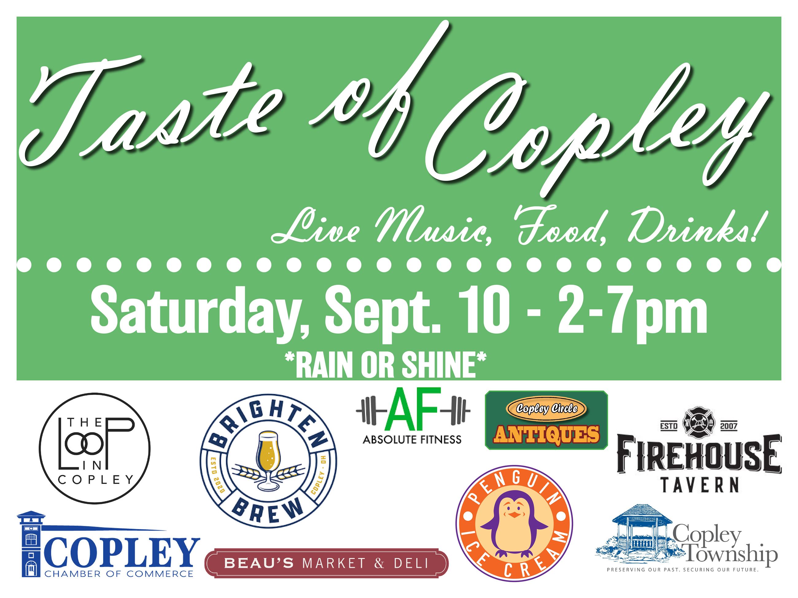Taste of Copley 2022 Flyer