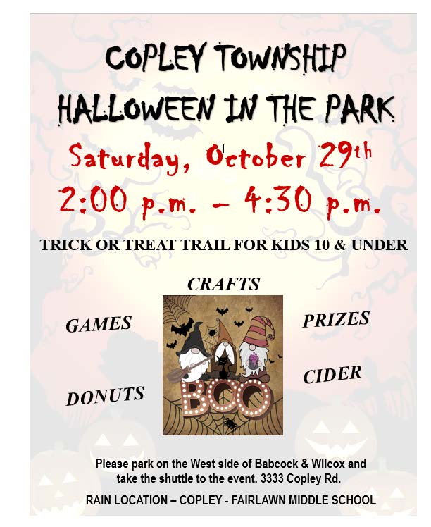 Halloween In The Park Flyer 2022