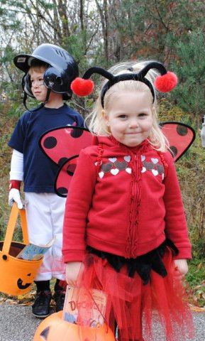 Young Girl in Lady Bug Costume