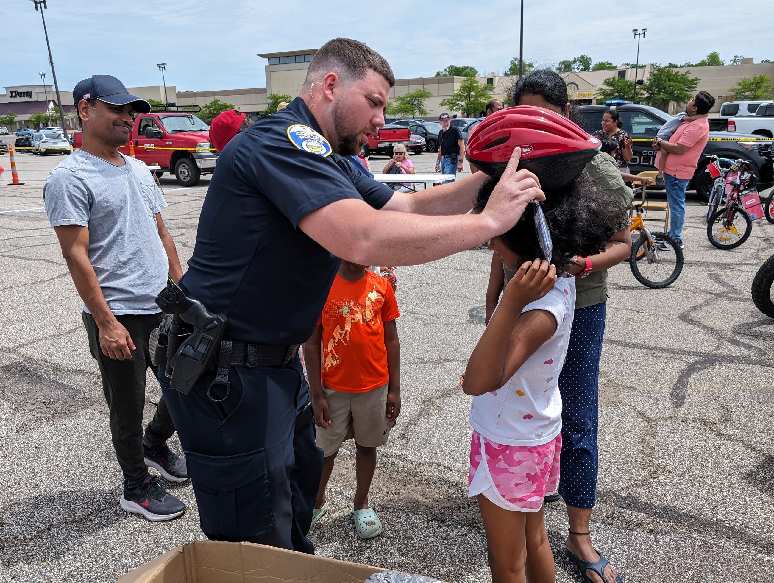 Fitting Helmet 2; Bike Rodeo; Copley PD; 2024