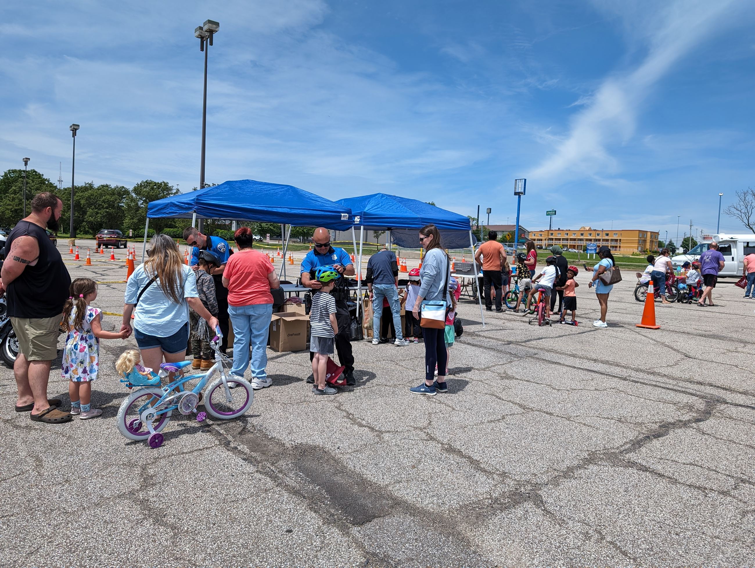 Fitting Helmet 3; Bike Rodeo; Copley PD; 2024