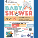 Graphic 130 pixels x 130 pix is an invite to register for Full Time First Birthday Baby Shower Party