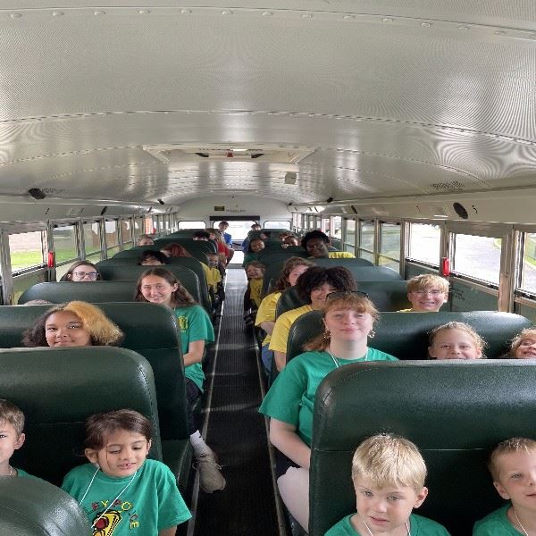 all Safety Town Students Ride a Bus to Copley Township Safety Center on Day 3 of Copley Safety Town 2025