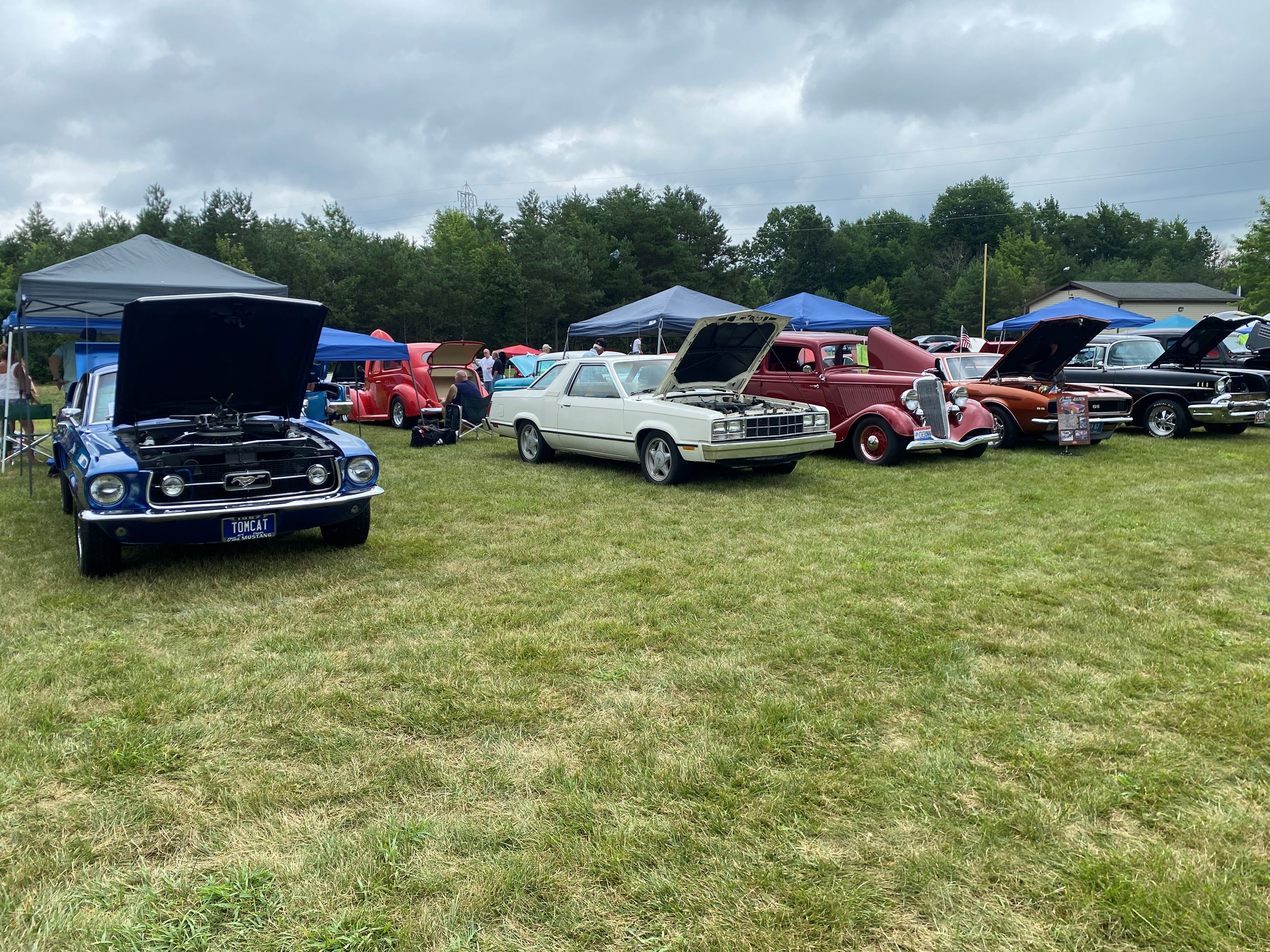 Rows of Vintage Cars On Display at Car Show 2025