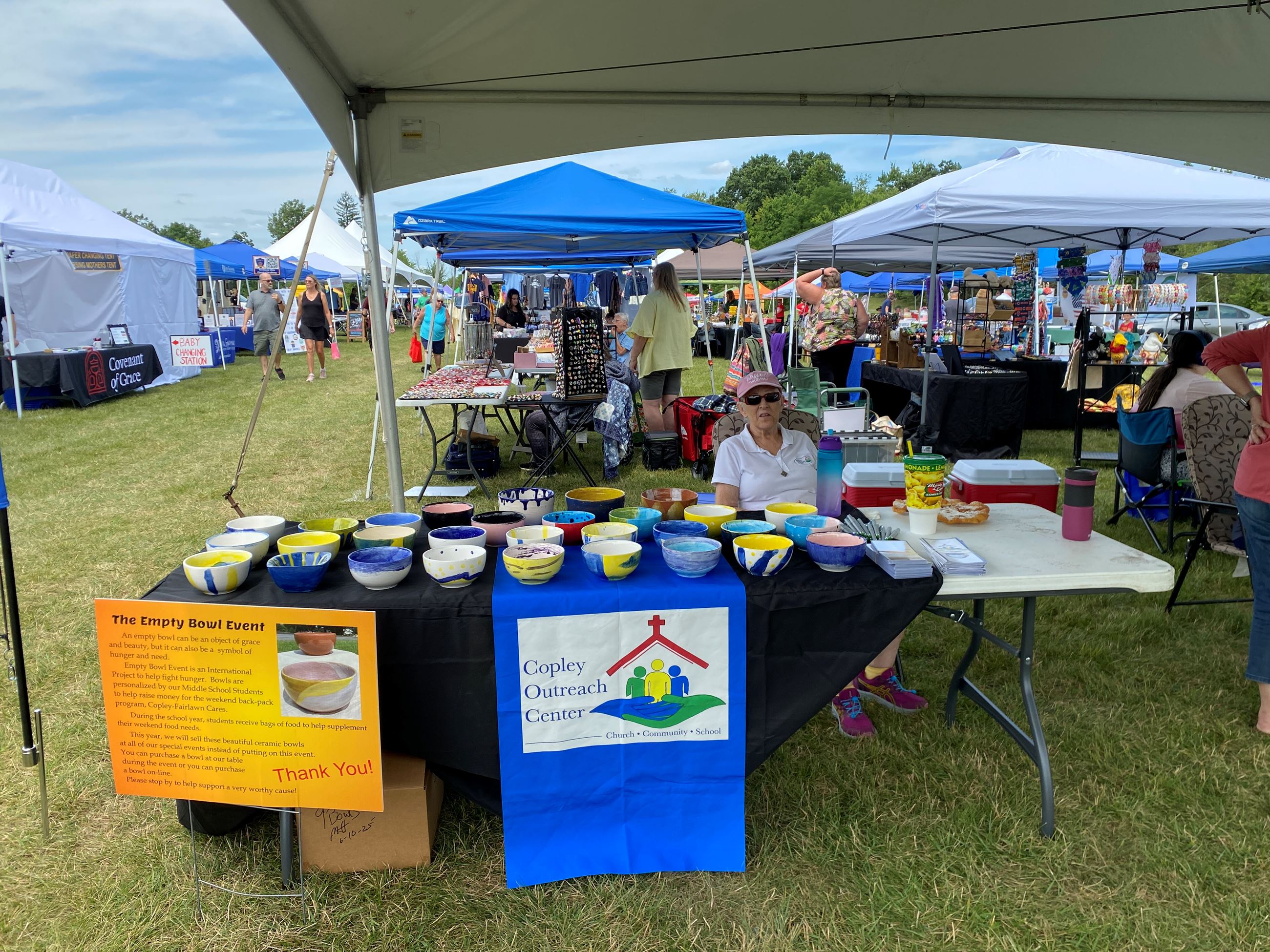 Copley Outreach Set Up at Copley Community Park