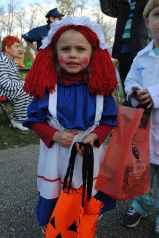 Young Girl in Doll Costume