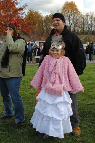 Young Girl in Pink Costume