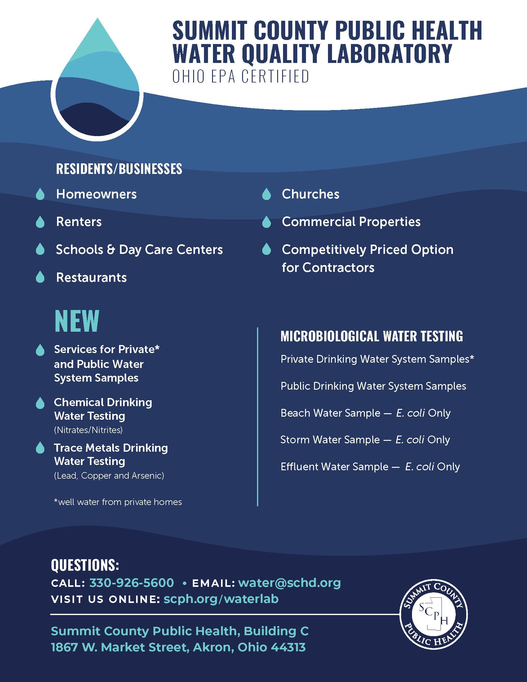 Summit County Health Water Quality Testing