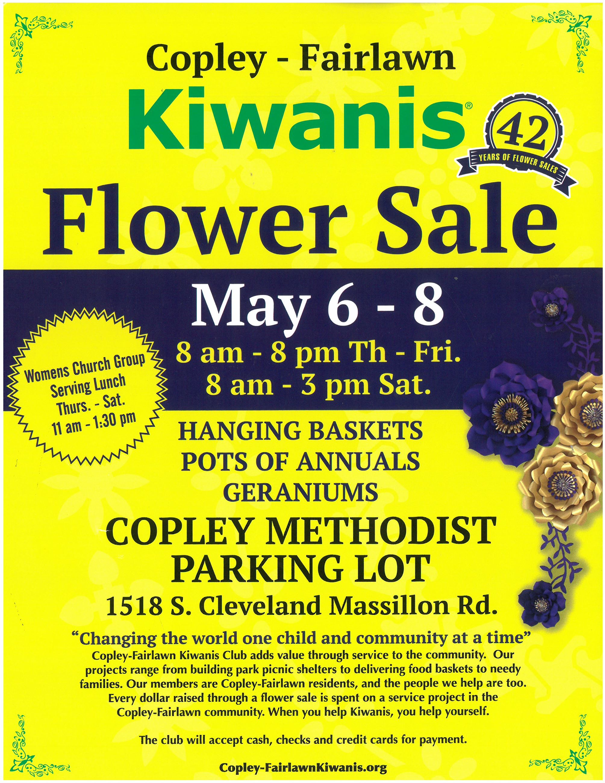 Kiwanis Flower Sale 2021 Flyer