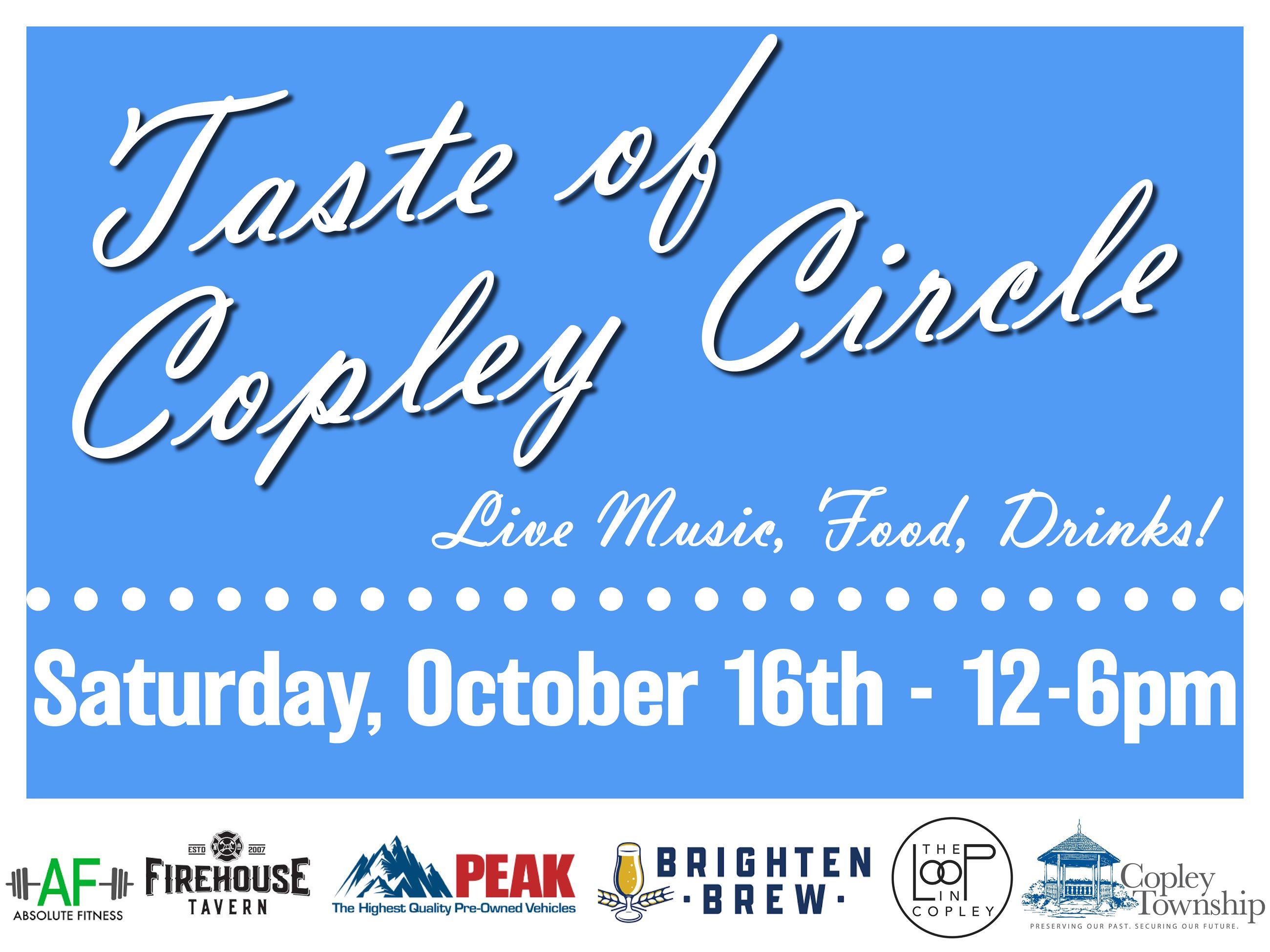 Taste of Copley Event Flyer