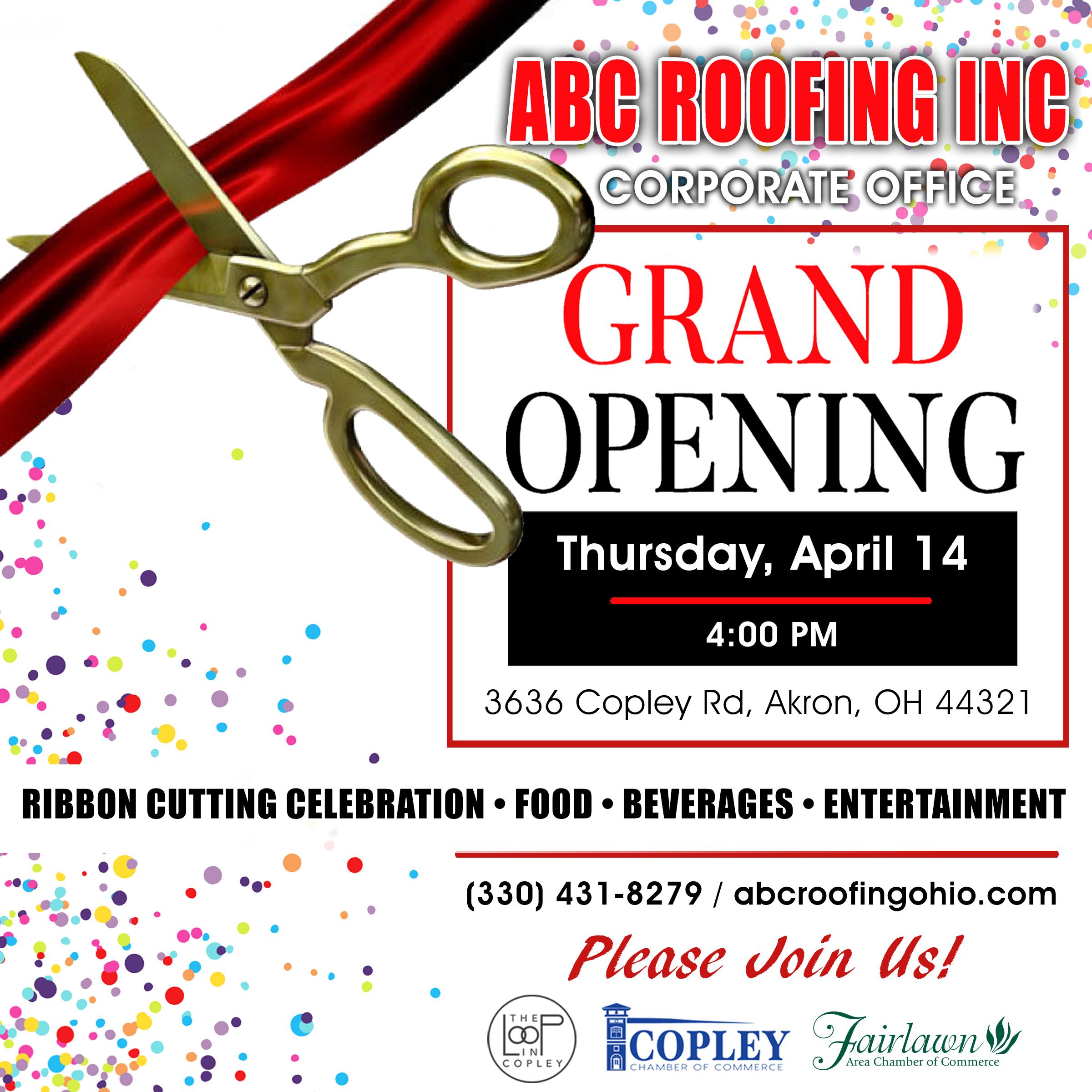  ABC Roofing Ribbon Cutting Graphic 4-14-22