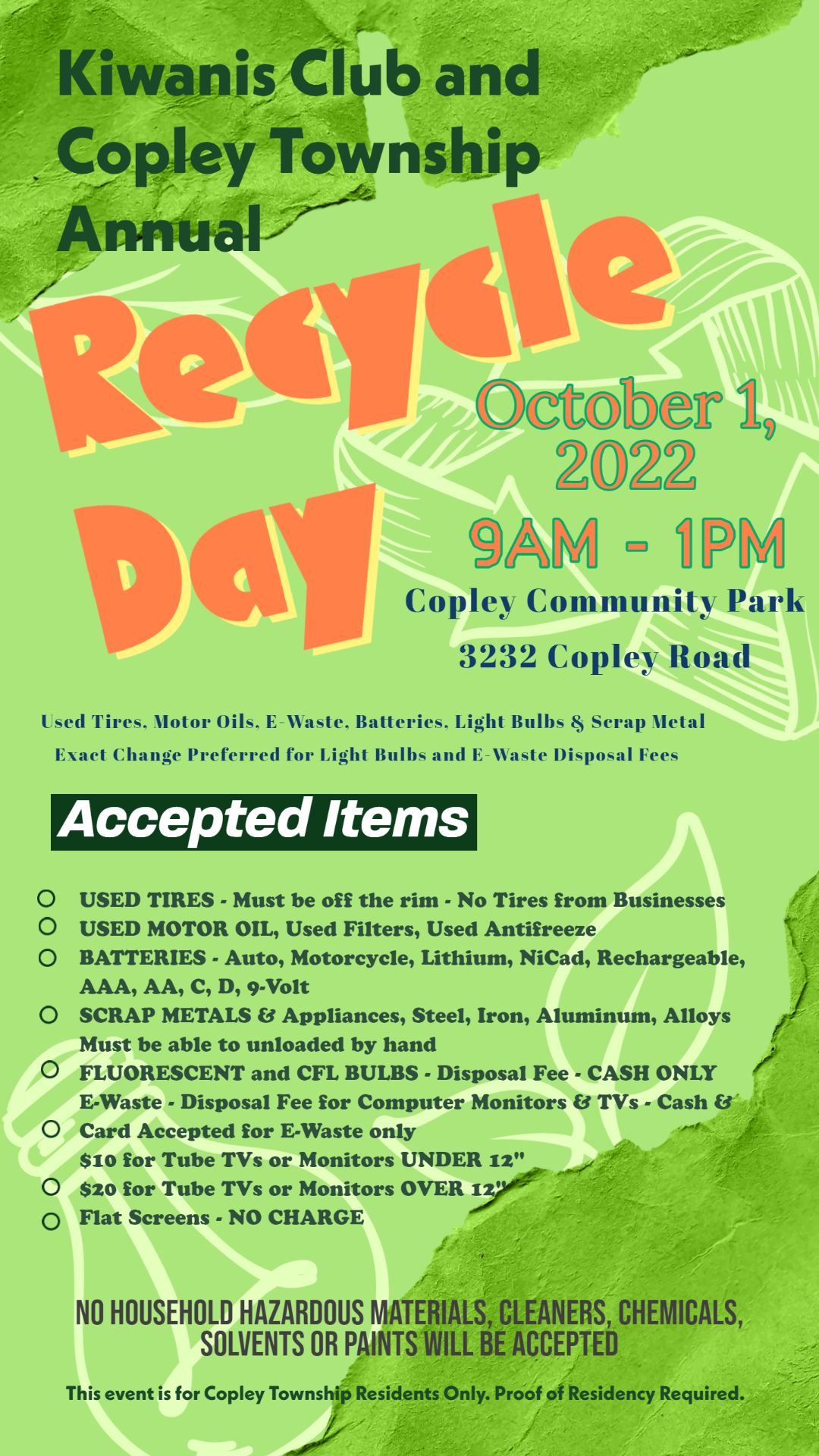 Recycle Day Flyer 2022